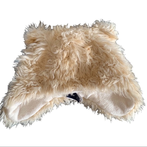 Baby Gap Unisex Fuzzy faux fur Winter hat size XS/S cream - Picture 1 of 3